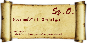 Szalmási Orsolya névjegykártya