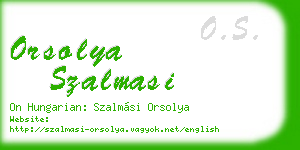orsolya szalmasi business card